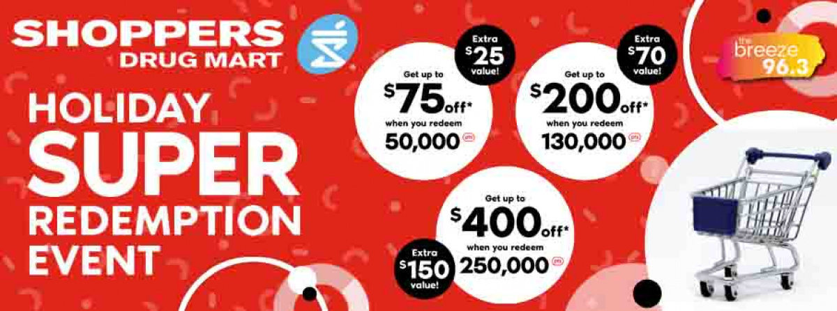 Breeze Rewards: Shoppers Drug Mart Holiday Super Redemption Event